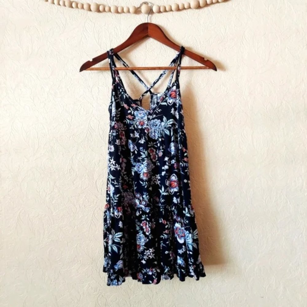 American Eagle Tiered Babydoll Sleeveless Spaghetti Strap Dress Size XS